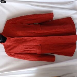 FOCUS 2000 Coat Women's 12 Burnt Orange Retro Two Front Pocket Lining